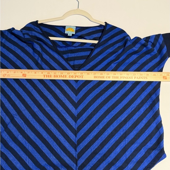 C&C California Navy and Black Striped Sweater, Made in USA - Picture 5 of 7